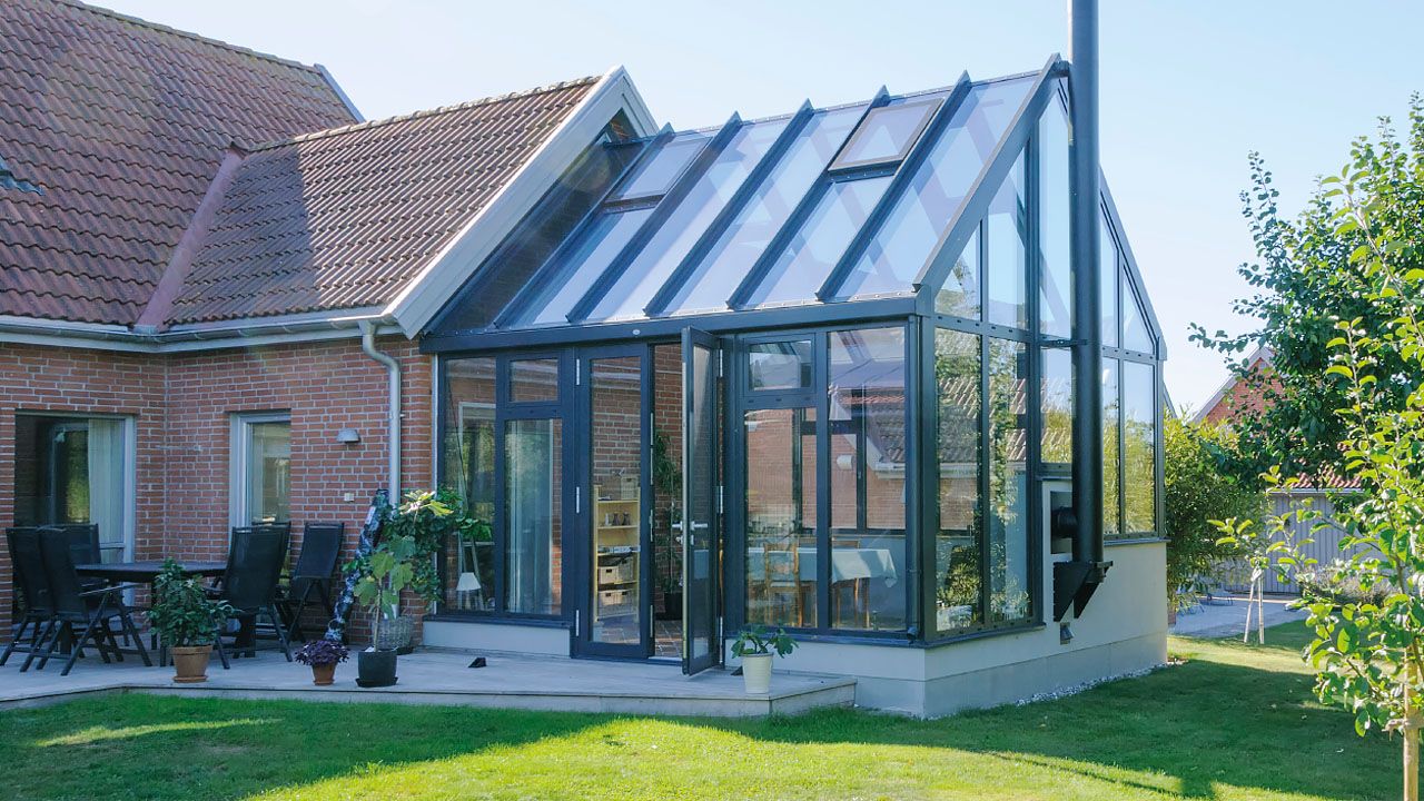 Uterum dubbelglas gavelanslutet